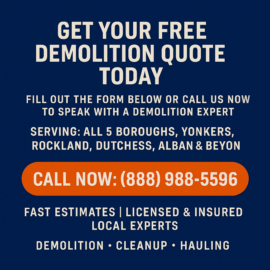 New York demolition contact form.